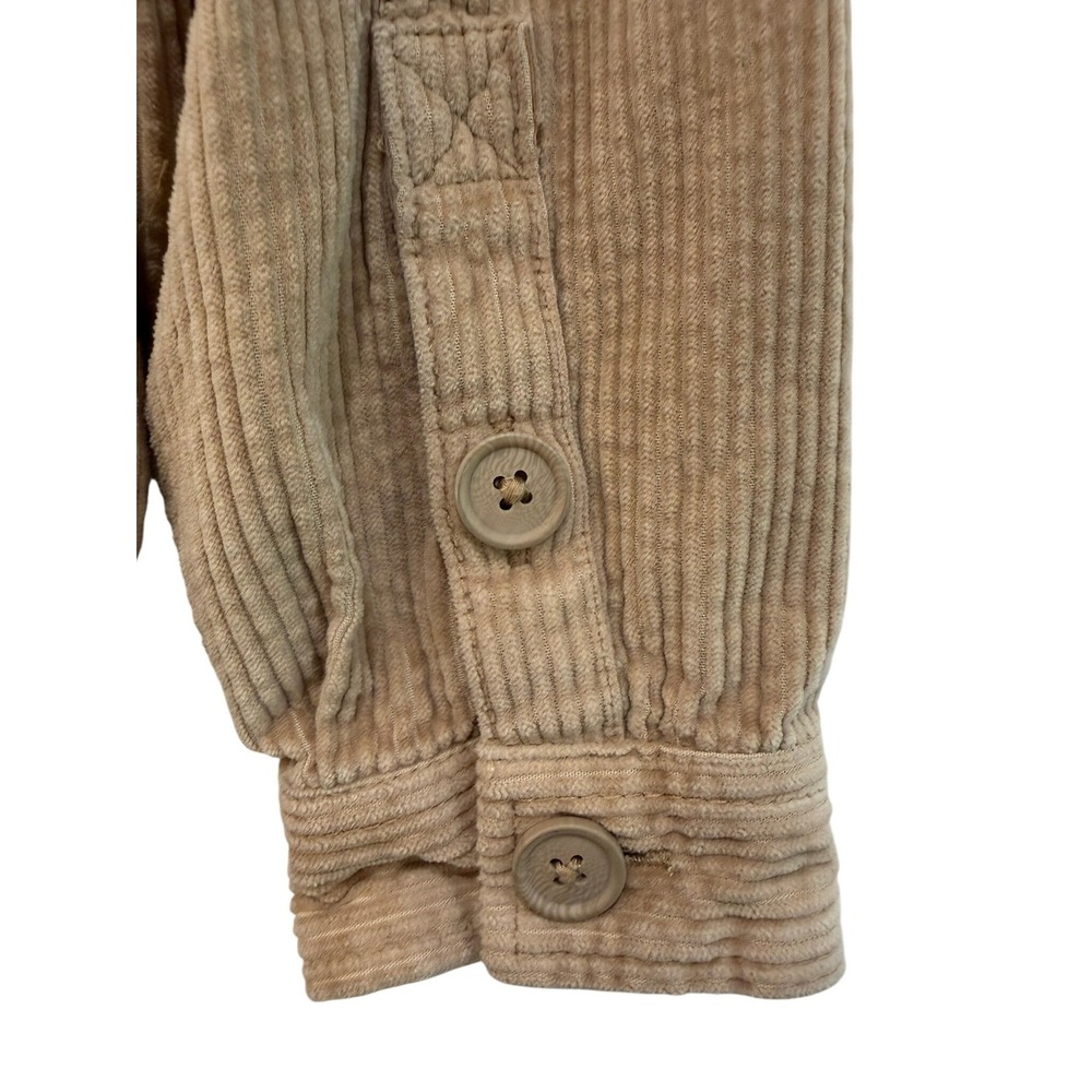 American Eagle Tan Corduroy Button Down Shirt Women's XS Beige‎ Shacket Cotton - Picture 6 of 6